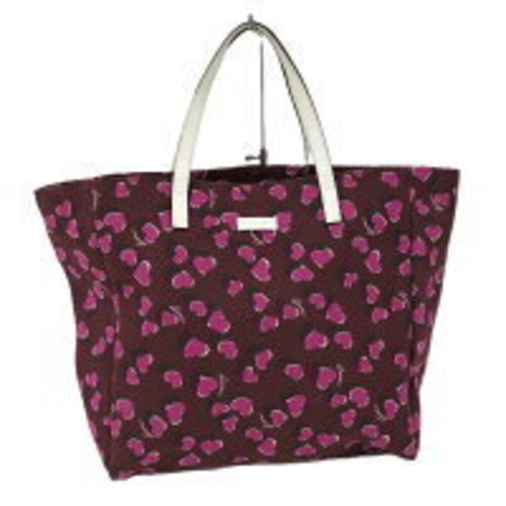 GUCCI tote bag heart canvas purple